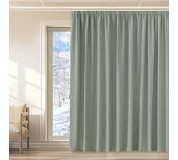 KGORGE Rideau Vert Galon Fronceur Occultant 300 cm Thermique Intérieur | L300xH240cm, 1 Panneau, Rideaux Isolants Opaque, Anti Chaleur/UV, Grande Largeur, pour Fenêtre Chambre, separation de piece