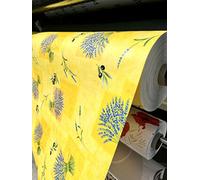 KGS Nappe Bulgomme Imprimée Provencale - Au mètre (Jaune, 140x350cm)