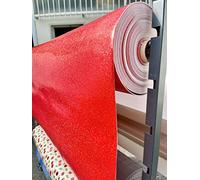 KGS Nappe Bulgommes Imprimée Paillettes Rouge - Au mètre 140x240cm