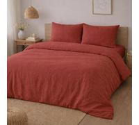 KGS Parure de Lit en Gaze de Coton - 220x240 cm - Plusieurs Coloris (Terracota)