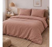 KGS Parure de Lit en Gaze de Coton 240 x 220 cm - Rose