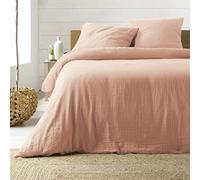 KGS Parure de lit en Gaze de Coton 240 x 260 cm (Rose)