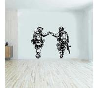 KGXUEDAO Autocollant mural soldat armée arme pistolet soldat poing coup guerre salon chambre décoration maison moderne art mural décalcomanie cadeau