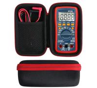 khanka Dur Cas étui de Voyage Housse Porter pour AstroAI Multimètre Numérique Automatique, Testeur Tension 4000/6000 Count TRMS (housse pour TRMS 4000, Fermeture éclair rouge)