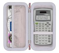 Khanka Étui de voyage rigide de rechange pour calculatrice scientifique Texas Instruments TI-30XIIS (blanc)