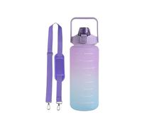 KHASCBNF Porte Gourde BandoulièRe Sac Isotherme for Bouteille d'eau de Sport 2 L (64 oz) avec Sangle inclinée for Fitness, Salle et Sports Plein air Sac Gourde portatif(Purple and Green)