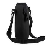KHASCBNF Porte Gourde BandoulièRe Sac Porte-Bouteille de 750 ML avec bandoulière réglable, Sac Isotherme en néoprène for Bouteille d'eau Sac Gourde portatif(Black)
