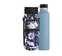 KHASCBNF Porte Gourde BandoulièRe Sac Porte-Bouteille d'eau 25 oz/32 oz, bandoulière réglable, Accessoires for Bouteilles de Sport Sac Gourde portatif(Blue 1)