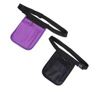 KHBUAB 2 Pièces Sacoche à Outils de Ceinture Oxford, Petite, | Pochette Utilitaire à Ouverture Frontale, Bandes Élastiques, Fermeture Main, Réglage de Ceinture