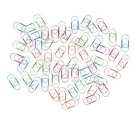 KHBUAB 200 Clips de Bureau de Cœur Mignons en Métal et Plastique, Pratiques et Solides, Papeterie de Bureau Marque-pages Couleur Aléatoire
