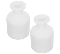 KHBUAB 2pièces Flacons Diffuseurs Verre Vide Bouteilles Cylindriques pour Huile Essentielle Rechargeables et Polyvalentes pour Aromathérapie et Décoration Intérieure