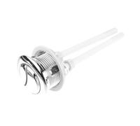 KHBUAB Bouton Poussoir Étanche pour Réservoir de Toilette 38mm, Double Chasse, Finition Électrolytique Argentée, en Abs, Tête Ronde, Compatible Plupart des Wc à Double Chasse