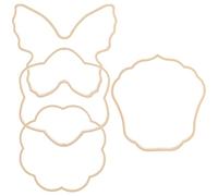 KHBUAB Cadre D'éventail Chinois DIY 4pcs en Abs Résistant, Décoration Mariage, Formes Fleur de Prunier, Ambiance Traditionnelle pour Travaux D'aiguille