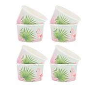 KHBUAB Coupe à Gelée Jetable en Papier Motif Flamant pour Camping, Lot de 8 Bols à Dessert Pratiques et Conviviaux pour Fête et Snacks