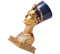 KHBUAB Figure Égyptienne en Résine, Statue Buste Nefertiti Antique pour Décoration de Bureau et Salon, Sculpture Décorative Ancienne pour Maison et Table