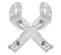 KHBUAB Lot de 2 Supports de Tringle à Rideaux Doubles en Fer et Abs Blanc, Fixation Latérale pour Fenêtres Options D'intimité et Adaptation à Différentes Tailles