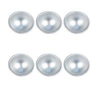 KHBUAB Lot de 6 Moules à Gâteau Demi-sphère en Alliage D'aluminium Argenté, Cuisson Uniforme et Facile à Transporter, pour Pâtisserie et DIY Pudding Cake