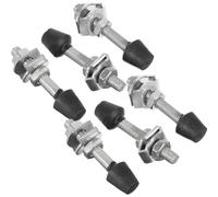 KHBUAB Lot de 6 Vis à Bascule en Fer Galvanisé Embout Plastique, Diamètre de Filetage M8, Résistance à L'usure et Bords sans Bavures, pour Accessoires et Outils de Menuiserie