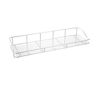 KHBUAB Panier Égouttoir de Rangement en Acier Inoxydable avec Ventouse, Étagère Murale pour Salle de Bain, Design Creux et Gain de Place, Facile à Installer