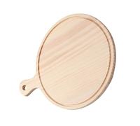 KHBUAB Plateau à Pizza Résistant à L'usure et Pratique Rond de Style Japonerie en Bois Beige Plateaux Décoratifs Naturels Repas pour Fêtes et Collations