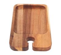 KHBUAB Plateau en Bois avec Porte-verres pour Apéritif, Usage Polyvalent, pour Pique-niques ou Shower, Plateau Décoratif et Planche à Charcuterie Pratique