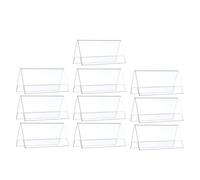 KHBUAB Porte-étiquettes Support Transparent en Pet Double Face Lot de 10 pour Nom de Table Mise à Jour Rapide de L'information pour Bureau pour Réunions et Séminaires