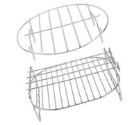 KHBUAB Support à Brochettes Grille de Cuisson Multifonction en Acier Inoxydable Double Couche 3.2qt-5.8qt et Refroidissement à Domicile pour Friteuse à Air pour Barbecue