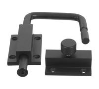 KHBUAB Verrou Multifonction en Acier Inoxydable Noir 10,5x8,5x1,6cm pour Porte et Fenêtre Coulissante, Sécurité Renforcée et Utilisation Simple, pour Chambre et Grange