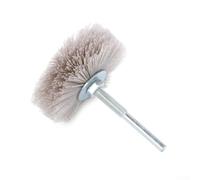 KHIronHive Brosse de polissage en nylon pour roue de 80 mm de diamètre 6 mm, outil abrasif pour bois, métal, pierre, sculpture de meubles, grain 80-600, ponçage humide à sec, poils élastiques, haute