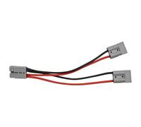 KHIronHive Câble adaptateur double Y 50 A, connecteur de batterie de fil automobile de 4 mm pour diviseur de puissance de chariot élévateur, extension protégée contre la polarité, design sans sexe