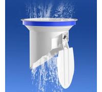 KHIronHive Drain de sol en PVC intégré avec anneau de fermeture automatique, dispositif anti-fuite pour tuyau de 50, 75, 110, 160 mm, joint anti-odeur blanc pour salle de bain, squat, toilettes