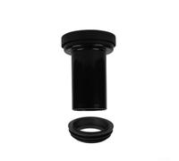 KHIronHive Kit de raccordement mural pour toilettes avec joint d'étanchéité - Plusieurs longueurs : 185 mm, 220 mm, 305 mm, 355 mm - ABS PP (185 mm + joint d'étanchéité)