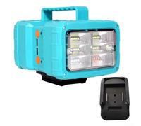 KHIronHive Lampe de travail LED avec double modes projecteur et projecteur, lampe d'atelier portable rechargeable avec port de charge USB pour chantier, pour BL1830 BL1840 (pour A3/2106)