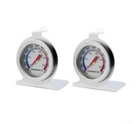 KHIronHive Lot de 2 thermomètres de four en acier inoxydable, haute température pour jauge à cadran 50-300 °C, 100-600 F, outil de cuisson à batterie pour rôtir, face en verre, accessoire de cuisine