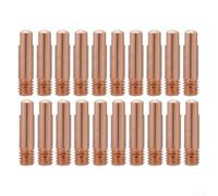 KHIronHive Lot de 20 buses à gaz M6 x 25 mm pour chalumeau de soudage MB-15AK MIG, embouts de contact en alliage de cuivre avec filetage fin, tailles optionnelles pour une alimentation en fil lisse