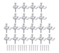 KHIronHive Lot de 20 clips de fixation pour miroir en plastique transparent pour accrocher des miroirs sur les armoires, les portes, les murs, le matériel d'amélioration de la maison