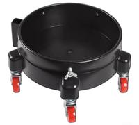 KHIronHive Seau de lavage de voiture portable avec roues, base mobile robuste avec 5 poulies dont 2 rouleaux de frein, capacité de charge de 113,4 kg, construction en polypropylène épais pour le