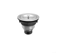 KHIronHive Siphon d'évier de cuisine en forme de S brossé, acier inoxydable et polypropylène, ajustement standard pour l'installation et l'entretien, design anti-obstruction pour plomberie (110 mm)