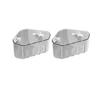 KHIronHive Support d'angle à ventouse pour évier de cuisine avec trous de drainage Installation sans outil Caddy de rangement pour éponges et brosses à récurer Taille compacte pour salle de bain ou