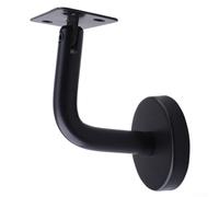 KHIronHive Support de rampe d'escalier noir en acier inoxydable, support mural robuste pour bannières et rampes, design moderne pour la maison, l'école commerciale, facile à installer, hauteur 60 mm