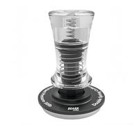 KHIronHive Tamper à café à double ressort 13,6 kg avec poignée en acrylique transparent et jupe de nivellement intégrée 51 mm, 53 mm, 58 mm en acier inoxydable pour porte-filtre expresso, utilisation