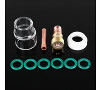 KHIronHive TIG Kit torche de soudage avec lentille à gaz Stubby #12 et tasse résistante à la chaleur pour WP-17/18/26, Miller Diamondback DB17/DB26, Riland, Jasic et plus encore, avec bouclier en