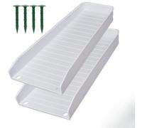 KHIronHive Tuyau de descente pour bloc anti-éclaboussures en PVC - Séparateur de débit d'eau avec clous au sol - Adaptateur de drainage de toit résistant aux intempéries - Plusieurs tailles - Marron