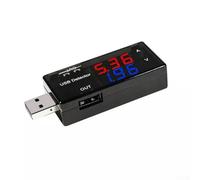 KHIronHive USB pour chargeur testeur voltmètre ampèremètre 3-9 V 0-5 A double affichage tension compteur de courant pour laboratoire usine inspection ABS noir aucune alimentation nécessaire