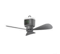 KHIronHive Ventilateur de plafond portable sans fil 12 000 mAh rechargeable 4 vitesses minuteur télécommande infrarouge ultra silencieux noir 45 cm pour camping, dortoir, chambre à coucher, maison