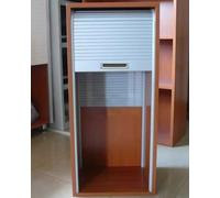 KHLMSRXJ Kit de porte d'armoire enroulable sur mesure, kit de porte coulissante manuelle avec poignée, rail et vis, porte pliante pour placard, meuble-lavabo, armoire, camping-car (80 x 70 cm)