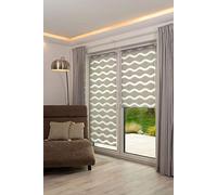 Khome Doppelrollo Welle Store Enrouleur Double avec système de Fixation Klemmfix, Polyester, Gris, B95 x H150 cm