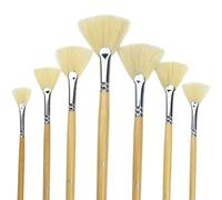 Khsndhger Ensemble Brosses Éventail Premium en Bois Long Manche 7 Tailles