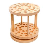 Khsndhger Organisateur de pinceaux rond en bois naturel, favori
