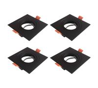 Khsndhger Recessed Lighting Frame Black Adjustable Trim 25° Tilt 360° Rotate